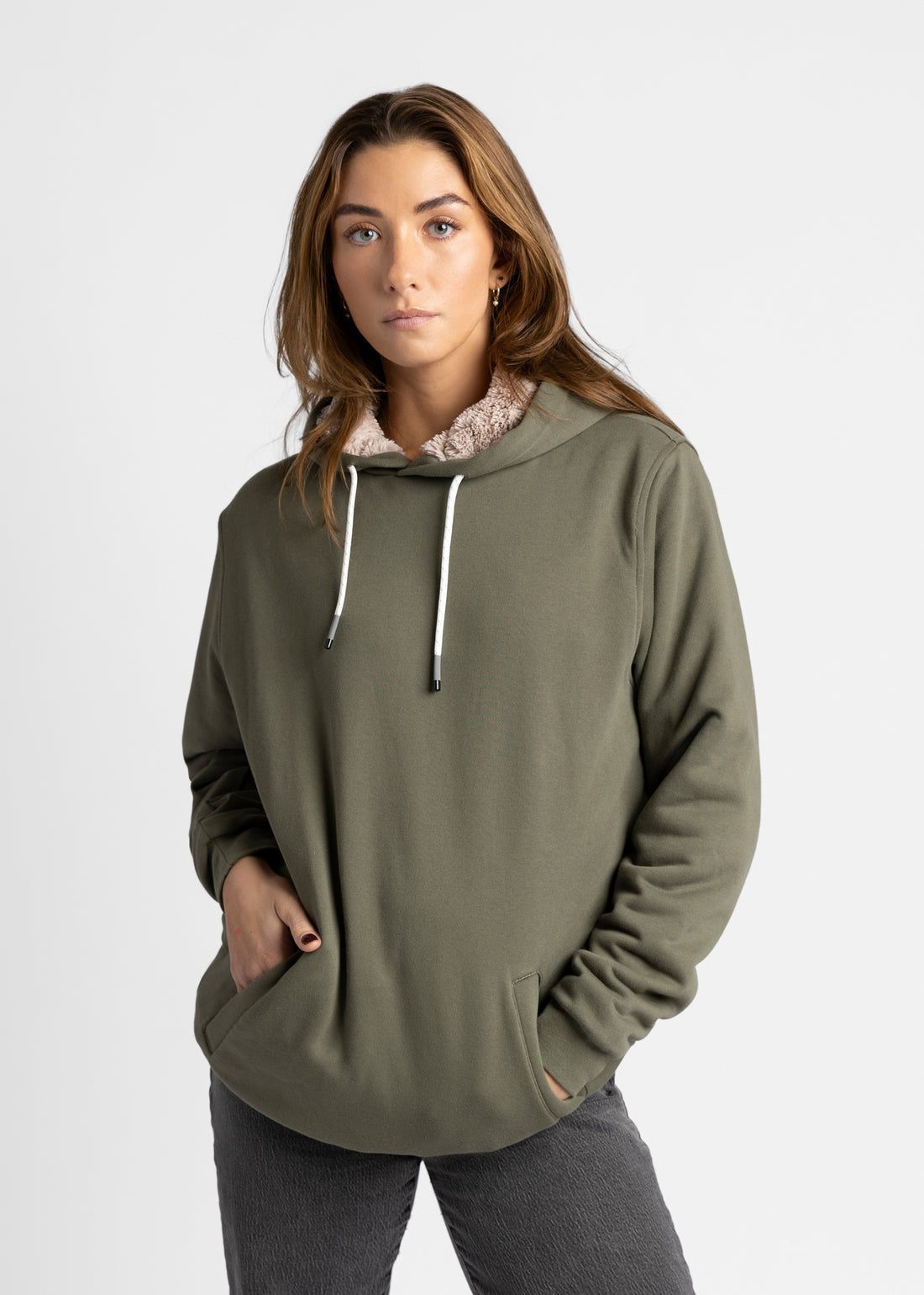 PureLuxe Minky Hoodie In Forest Pine